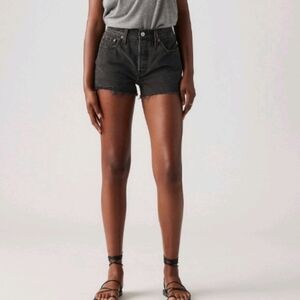 Levi's Woman's Original Git High-Rise  Jean Shorts ~ Lunar Black